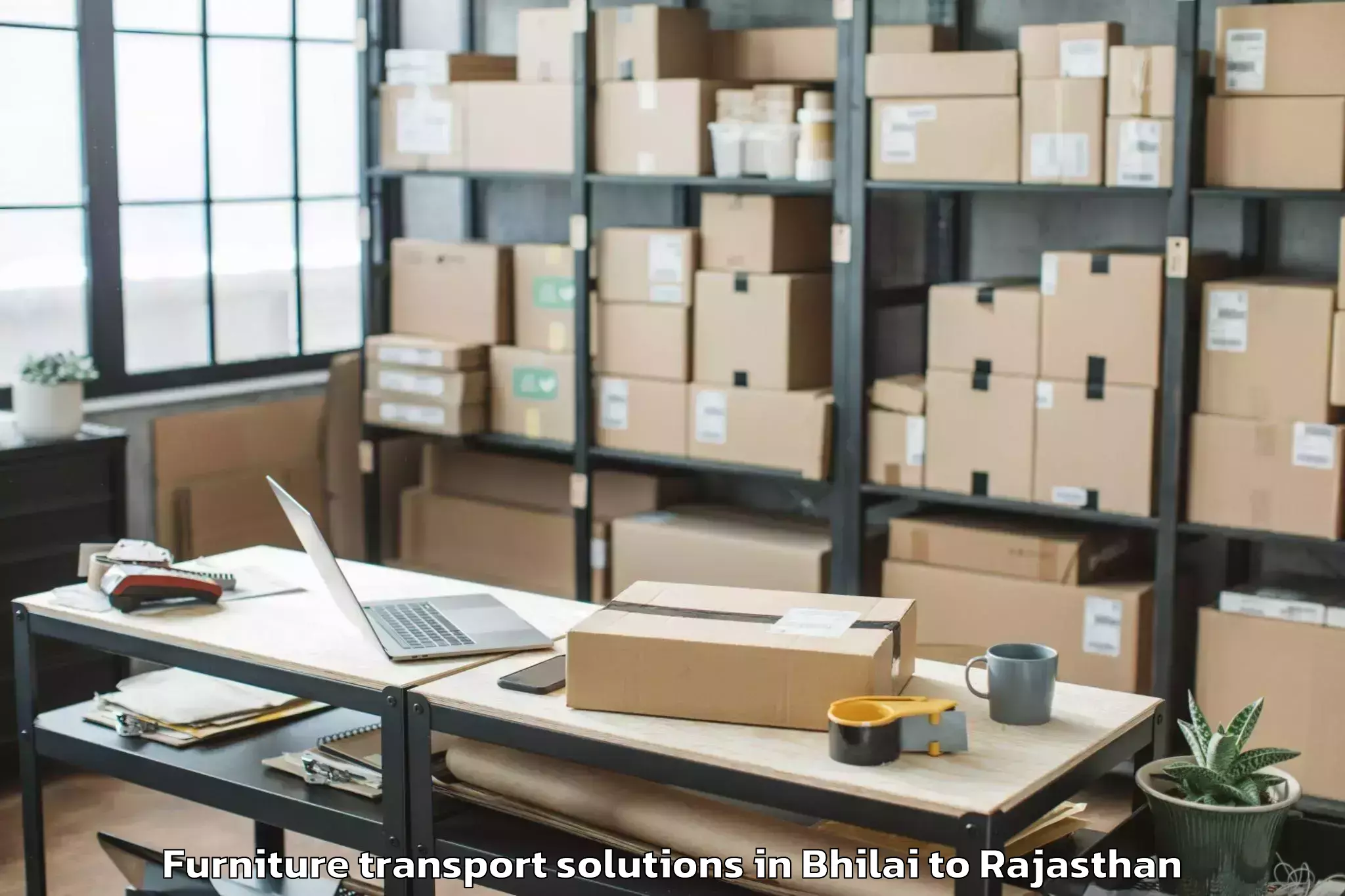 Bhilai to Bhadasar Furniture Transport Solutions